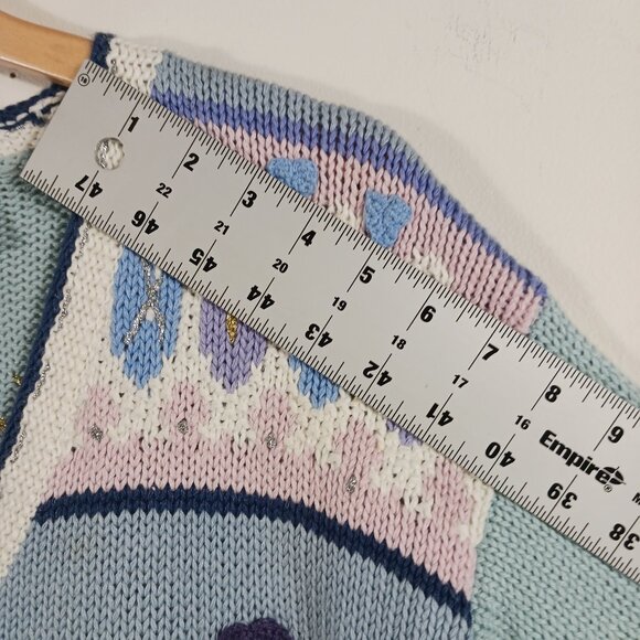 Storybook Knits Hand Knits Holiday Christmas Novelty Cardigan Medium, Heavy Knit - Picture 12 of 16